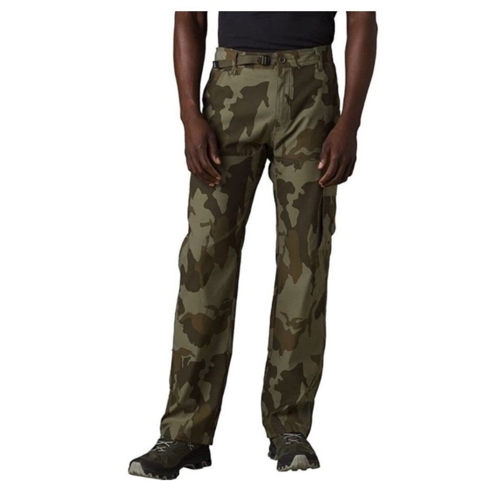 Prana Zion Relaxed Fit Cargo Pants Camo Green 32x30 Stretch Hiking Utility